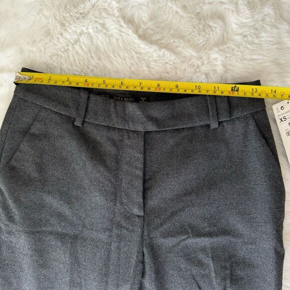 Zara Basic Wide Leg Ankle Pants - Charcoal - Picture 9 of 11